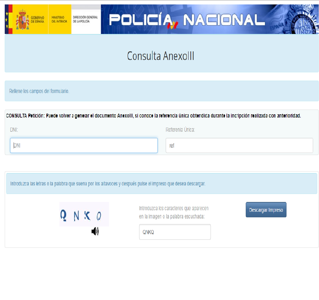 Consulta Petición AnexoIII